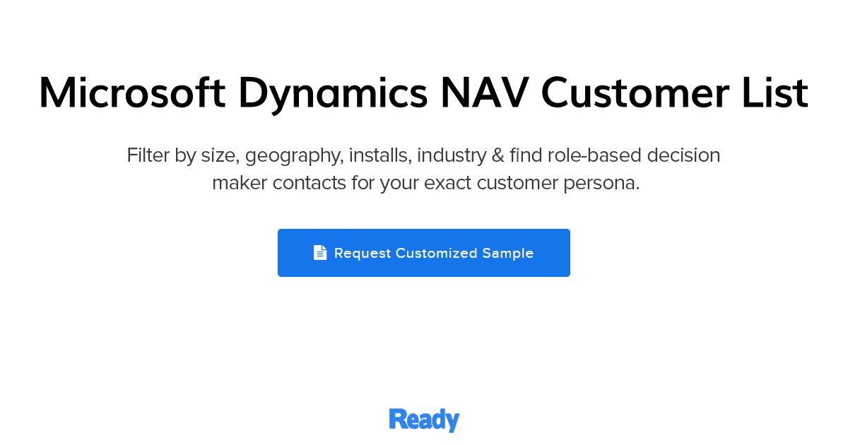 List of 46,109 Microsoft Dynamics NAV Customers