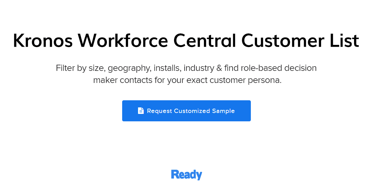 List of 2,450 Kronos Workforce Central Customers