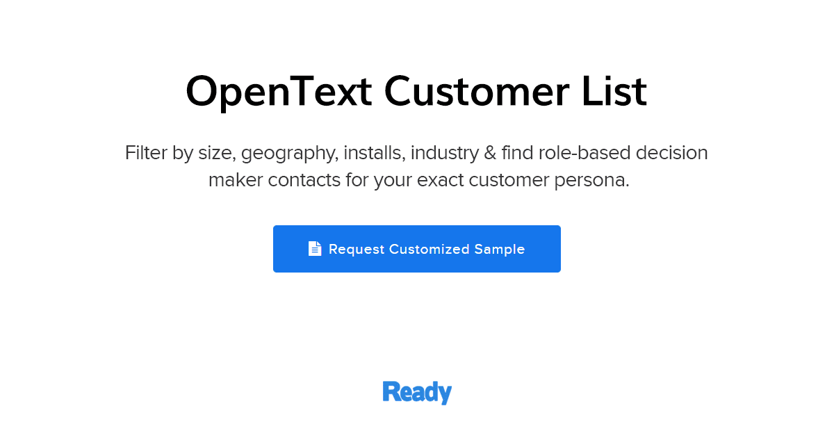 List of 1,000 OpenText Customers