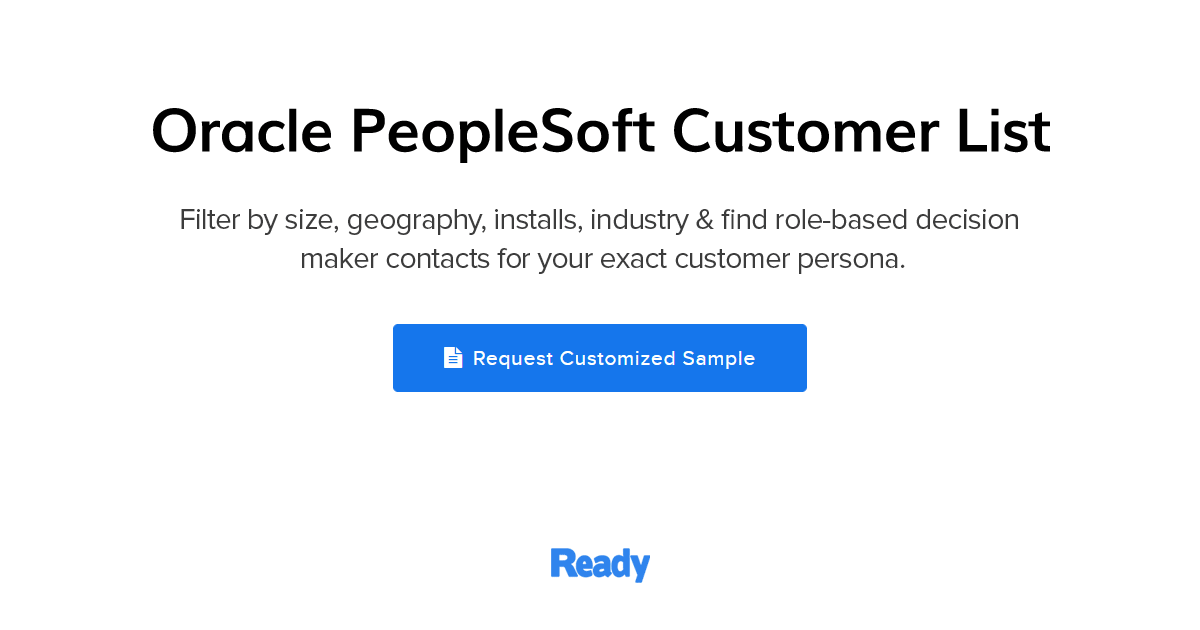 List of 49,679 Oracle PeopleSoft Customers