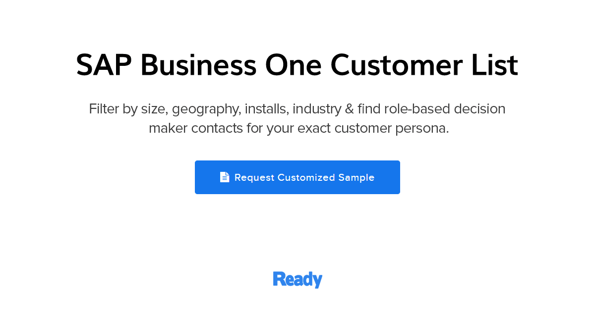 List of 17,569 SAP Business One Customers