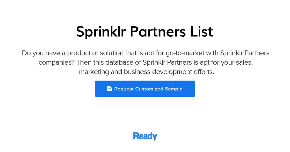 List of 510 Sprinklr Partners