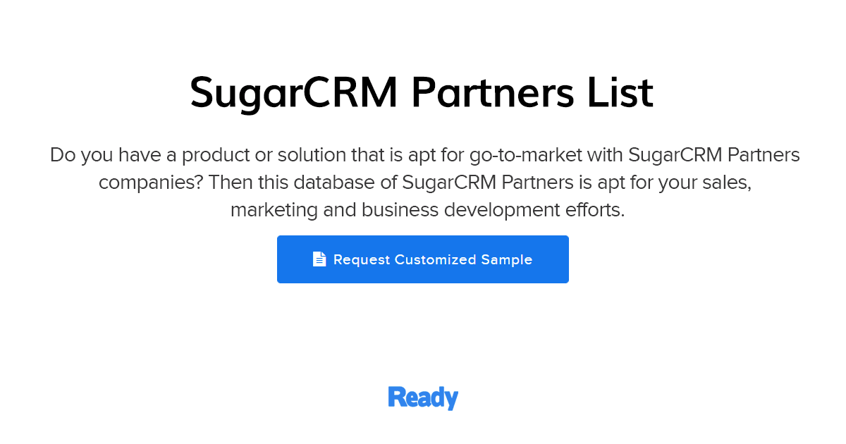 List of 4,200 SugarCRM Partners