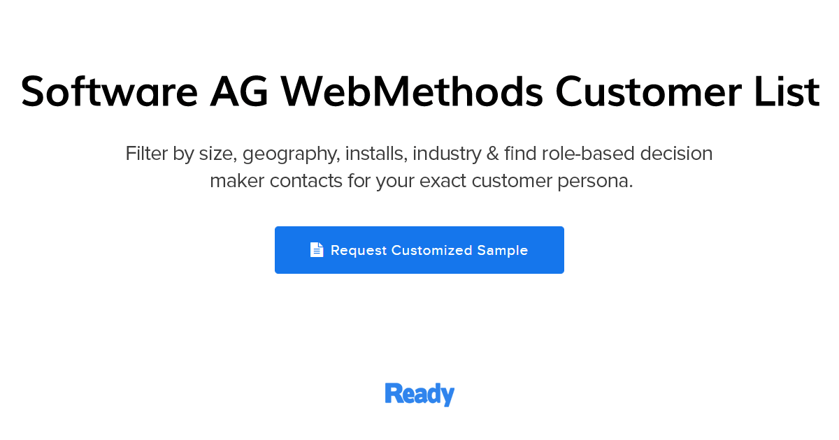 List of 2,000 Software AG Methods Customers